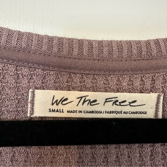 Free People Santa Clara Thermal Waffle Knit Long Sleeve Womens Small - Picture 4 of 9